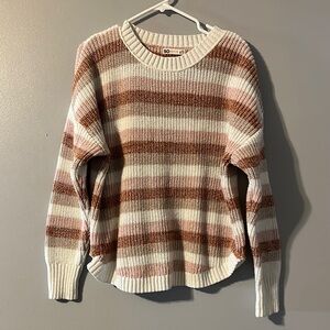 SO Knit Sweater in Cream and Orange Size XXL